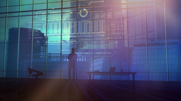 istock The trader considers the data from the exchange 1129151005