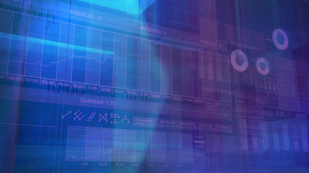 istock Abstract stock exchange infographics 1129151812