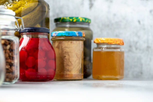 istock Canned vegetables in jars 1129157297