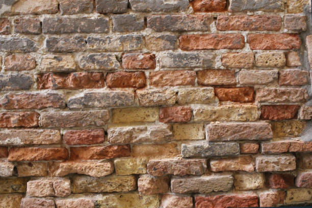 istock empty ancient brick and concrete texture wall for restaurant, website, picture frame advertising chart board 1129157857