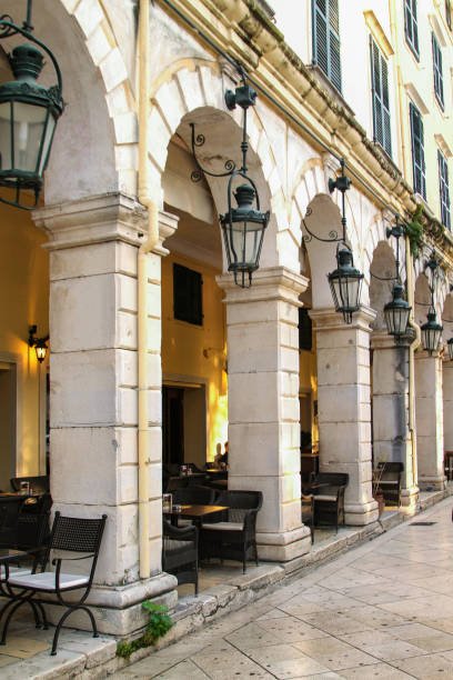 istock Liston street on Corfu island 1129160507
