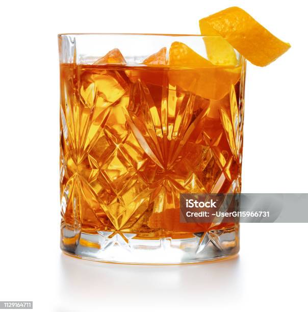 Close Up Of Oldfashioned Cocktail Stock Photo - Download Image Now - Cocktail, Old-fashioned, Alcohol - Drink