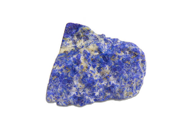 blu naturale lapis lazuli grezzo grezzo e ancora non macinare forma, pietra blu - lazurite foto e immagini stock