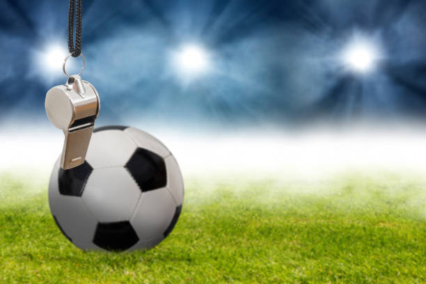 istock soccer ball on the green 1129169150