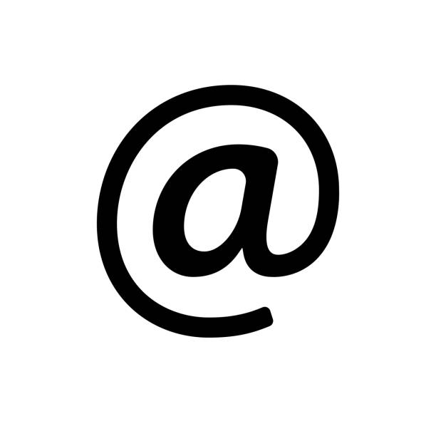 白い背景の上の電子メール アイコン - mail envelope communication global communications点のイラスト素材／クリップアート素材／マンガ素材／アイコン素材