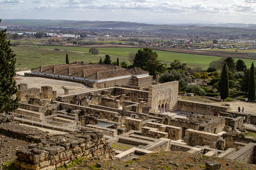 The ruins of Medina Azahara outside the City of Cordoba, Spain,a vast  Moorish medieval palace-city built by Abd-ar-Rahman III (912-961). The city was destroyed about 80 years later.