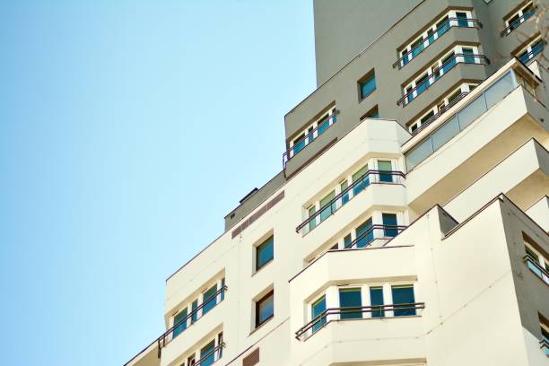 istock Modern European residential apartment building 1129172473
