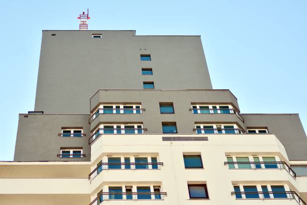 istock Modern European residential apartment building 1129173087