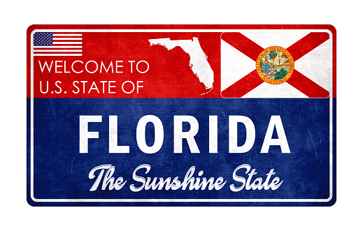 Welcome to Florida - grunge sign