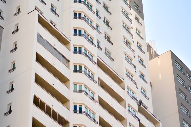 istock Modern European residential apartment building 1129174906