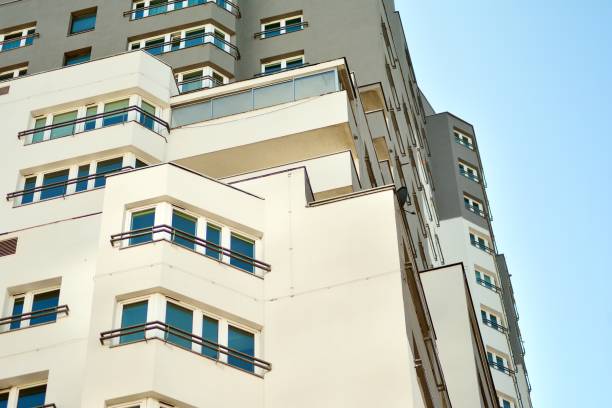 istock Modern European residential apartment building 1129174932