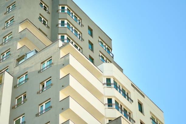 istock Modern European residential apartment building 1129175594