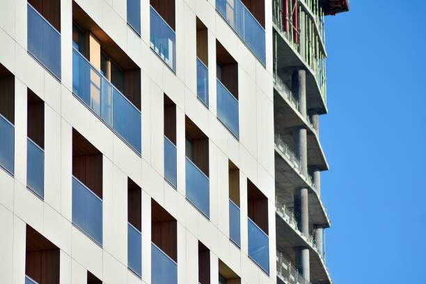istock Modern European residential apartment building 1129176258