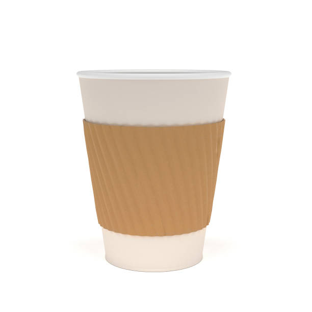 istock Coffee cup. Paper disposable glass. 3d rendering illustration isolated on white background 1129176940