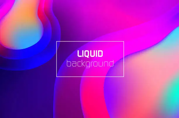 Vector illustration of Abstract Liquid Background