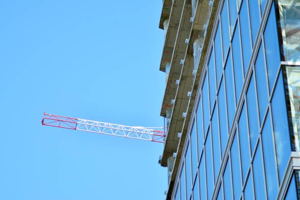 istock Detail view of skyscraper construction 1129183613