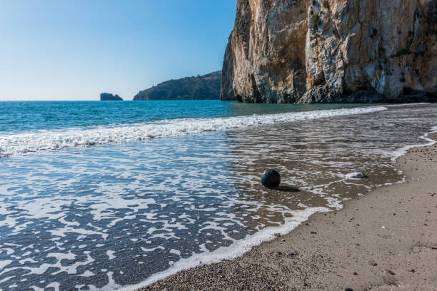 istock Ball on a Beach on the Southern Mediterranean Coast 1129183645
