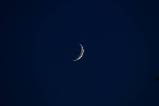 istock Part/Half moon in Dark Blue Night Sky with lots of space 1129183800