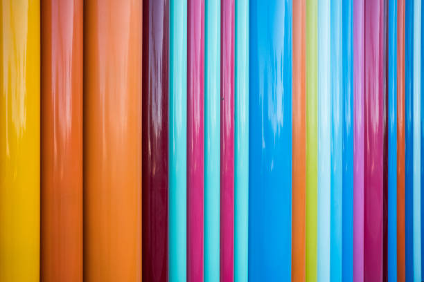 istock Colorful Metal Pole Background 1129189037