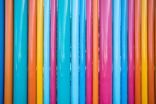 istock Colorful Metal Pole Background 1129189038