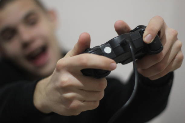 istock Boy enjoying in video game. 1129189744