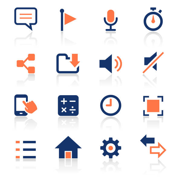 ilustraciones, imágenes clip art, dibujos animados e iconos de stock de conjunto de aplicaciones de teléfono inteligente dos iconos de color - sharing file upload text messaging