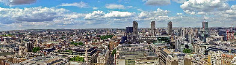 London panorama of business quart north east