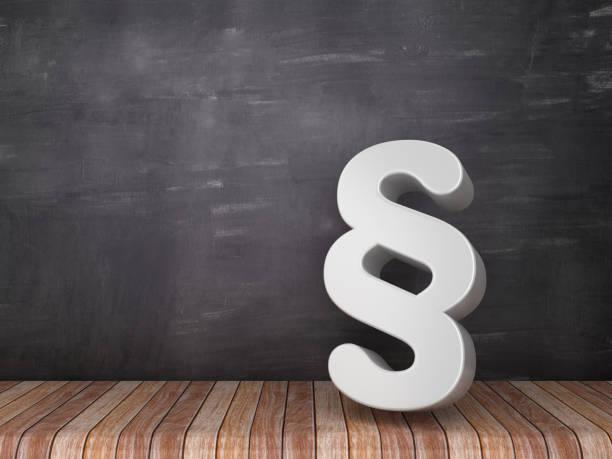 istock Paragraph Symbol on Wood Floor - Chalkboard Background - 3D Rendering 1129196687