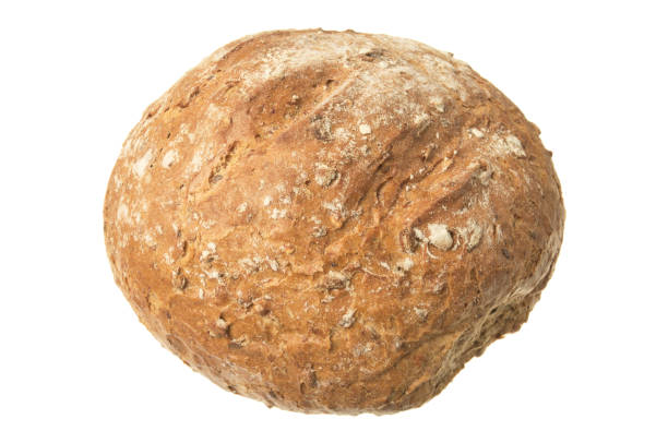 istock Single loaf of good bread isolated on white 1129199398