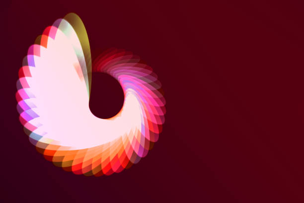 istock Colorful circular abstract background with circular lines 1129205320