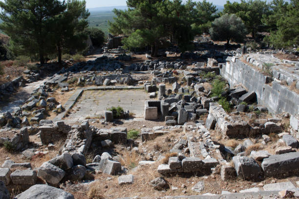 istock Beautiful ancient ruins of Priene in Turkey 1129205575