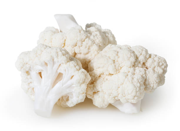 istock Cauliflowers isolated on white background with clipping path 1129207854