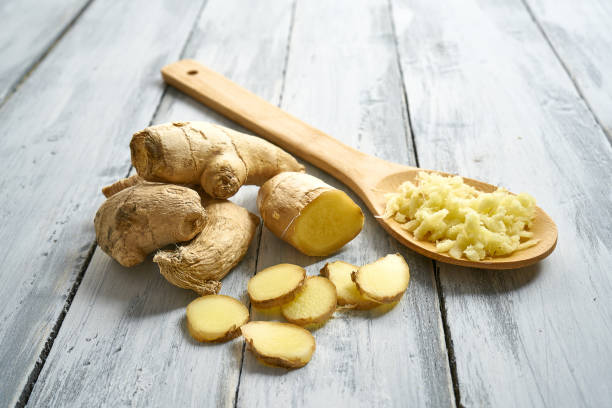 ginger - ginger root ingredient nature imagens e fotografias de stock