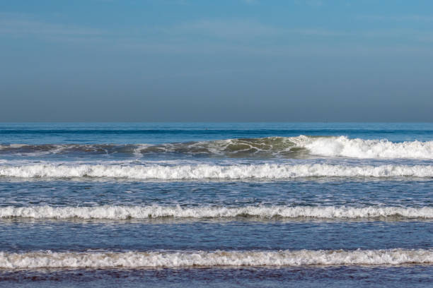 istock Rolling Atlantic Ocean waves onto Agadir Beach, Morocco, Africa 1129226657