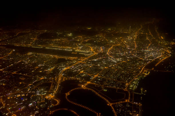 istock Dubai areal shot by night 1129228382
