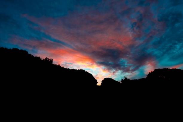 istock Colorful silhouette sunset New Zealand 1129240074