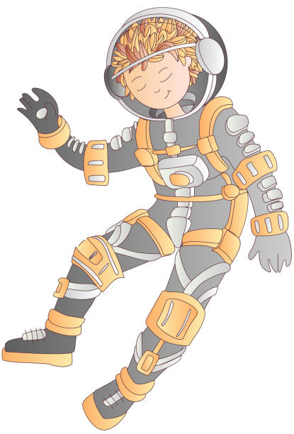 Cute cartoon asrtonaut girl floating in space vector illustration. Girl in space helmet among stars, in deep cosmos. Cartoon astronaut girl in space suit. Cartoon sketch cosmonaut girl vector illustration Cute cartoon asrtonaut girl floating in space vector illustration. Girl in space helmet among stars, in deep cosmos. Cartoon astronaut girl in space suit. Cartoon sketch cosmonaut girl illustration girl levitating stock illustrations