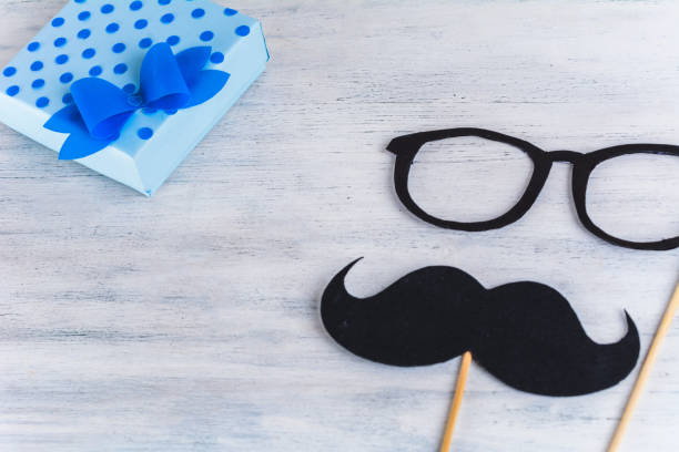 istock Photo booth mustache with space for your text 1129259025