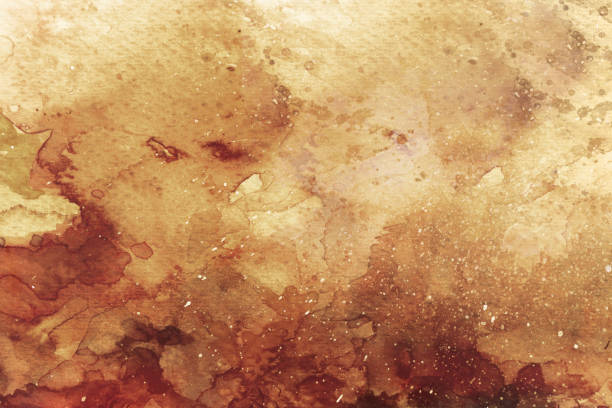 Brown watercolor background stock photo