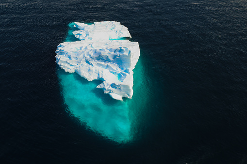 Melting icebergs in Antarctica
