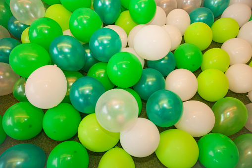 birthday green balloons