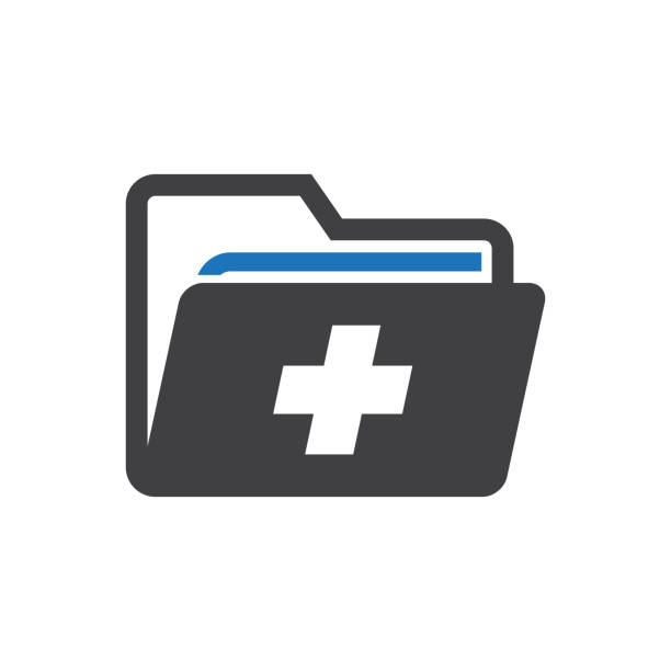 ilustrações de stock, clip art, desenhos animados e ícones de patient records icon - medical record