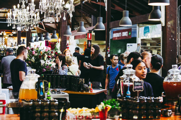 Fremantle, AUSTRALIA - September 8, 2017: The Fremantle Markets is a public market located on the corner of South Terrace and Henderson Street, Fremantle, Western Australia. Built in 1897.