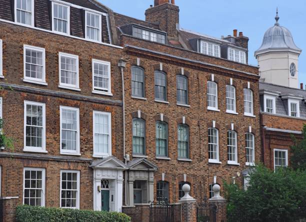 istock old brick apartment buildings, London 1129275735