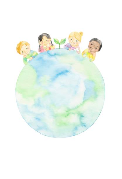 jasnoniebieska ziemia - 地球 stock illustrations