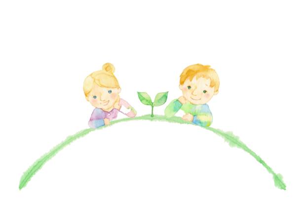 Green hill Green hill
Caucasian's children
Small sprout 丘 stock illustrations