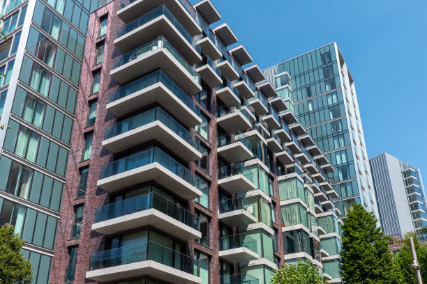 istock Modern high-rise residential building 1129279031