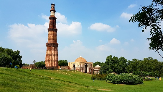 The Qutub Minar, also spelled as Qutab Minar, or Qutb Minar, is a minaret that forms part of the Qutab complex, a UNESCO World Heritage Site in the Mehrauli area of Delhi, India, Qutab-Ud-Din-Aibak, founder of the Delhi Sultanate, started construction of the Qutub Minar around 1192.