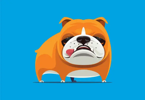 Vector illustration of bulldog character