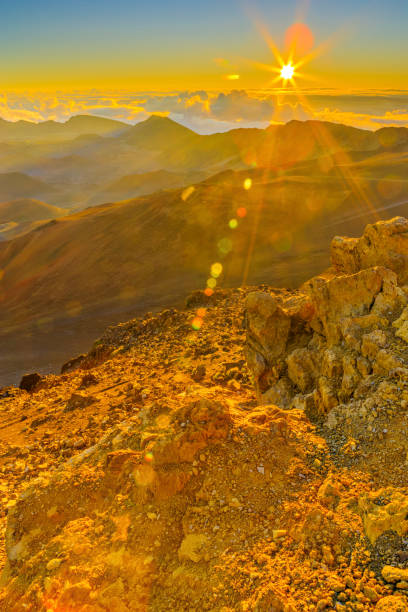 Haleakala National Park at sunrise on  Maui